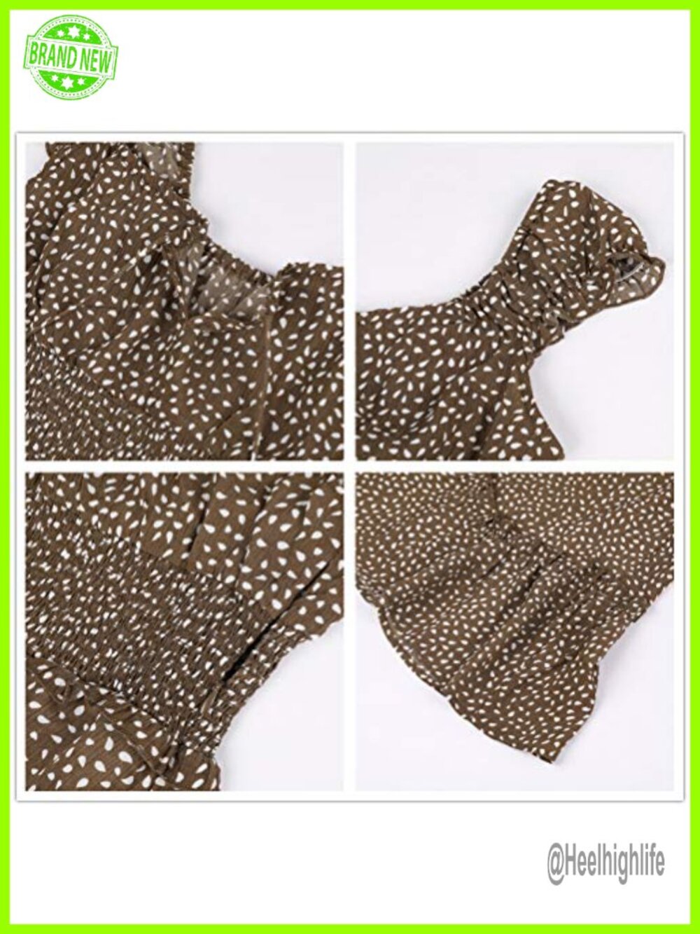 Polyester Ruffle Sleeve Sweetheart Mini Dress - Summer Casual Boho - Picture 4 of 7